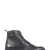 Jones Bootmaker Dando Black Leather Lace-Up Ankle Boots -Boutique Fashion Shoe Store T76118s