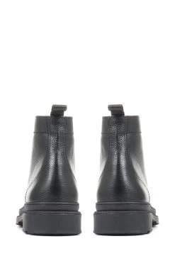 Jones Bootmaker Dando Black Leather Lace-Up Ankle Boots -Boutique Fashion Shoe Store T76118s2