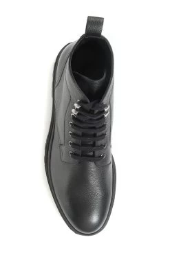 Jones Bootmaker Dando Black Leather Lace-Up Ankle Boots -Boutique Fashion Shoe Store T76118s4