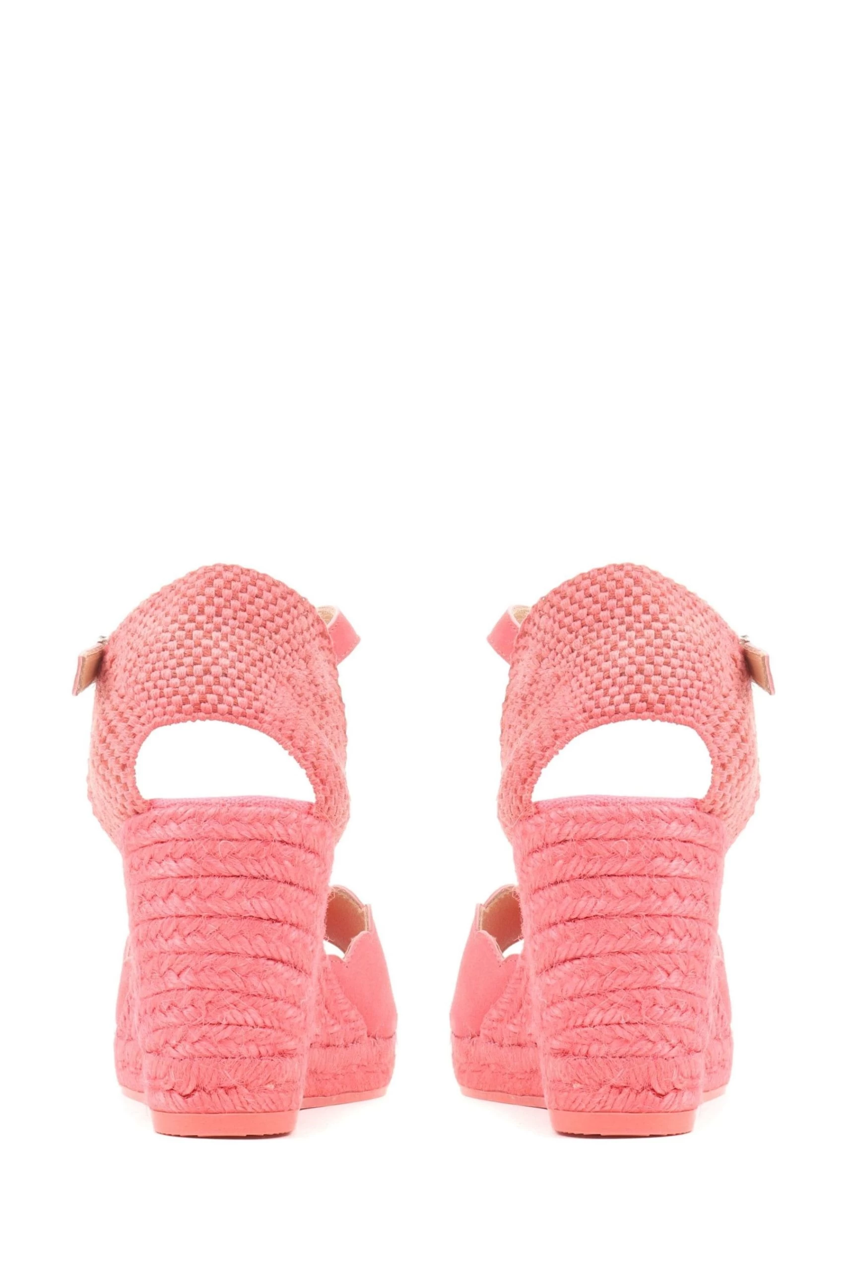 Jones Bootmaker Red Alejandra Espadrille Wedge Sandals 6 Jones Bootmaker Red Alejandra Espadrille Wedge Sandals - Image 4