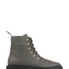 Jones Bootmaker Green Katia Leather Hiker Boots