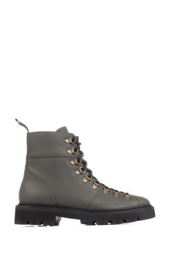 Jones Bootmaker Green Katia Leather Hiker Boots