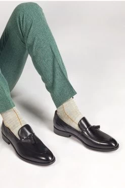 Jones Bootmaker Mens Devon Black Leather Tassel Loafers -Boutique Fashion Shoe Store U52160s6