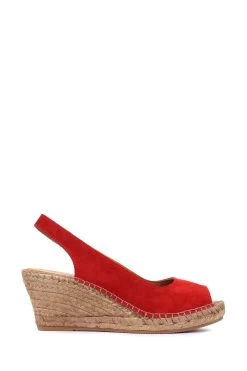 Jones Bootmaker Red Rosanna Slingback Wedges -Boutique Fashion Shoe Store U62517s3