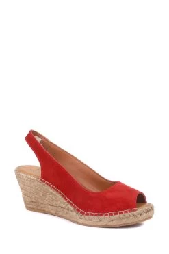 Jones Bootmaker Red Rosanna Slingback Wedges -Boutique Fashion Shoe Store U62517s4