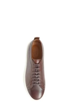 Jones Bootmaker Brown Southfields Lace-Up Leather Trainers -Boutique Fashion Shoe Store U62843s3