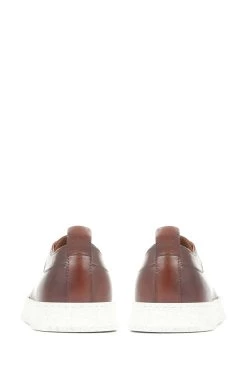 Jones Bootmaker Brown Southfields Lace-Up Leather Trainers -Boutique Fashion Shoe Store U62843s5