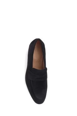 Jones Bootmaker Black Roscoe Suede Penny Loafers -Boutique Fashion Shoe Store U62847s4
