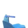 Jones Bootmaker Blue Arabella Wedge Sandals -Boutique Fashion Shoe Store U75251s