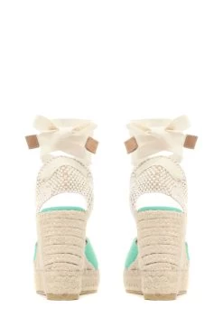 Jones Bootmaker Green Alyssa Wedge Espadrille Sandals -Boutique Fashion Shoe Store U75252s3