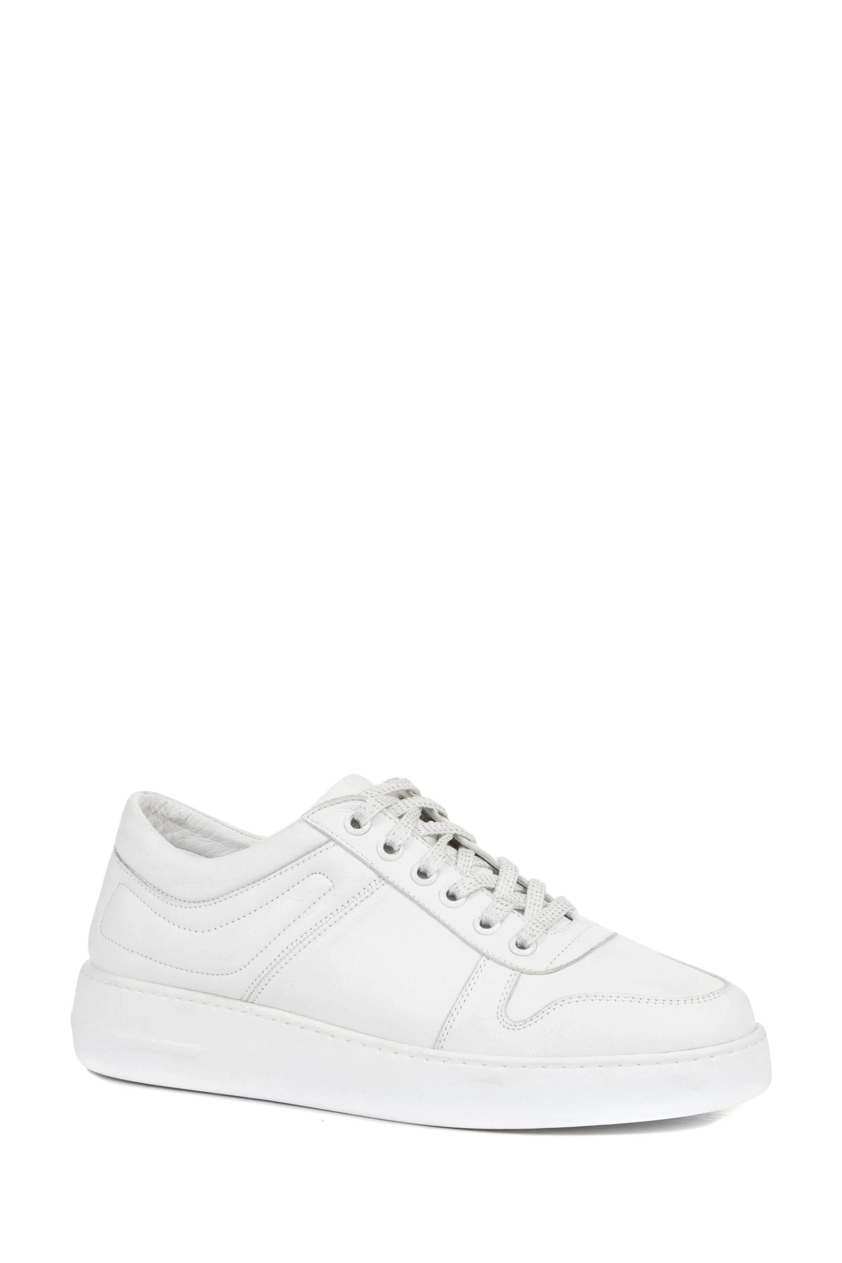 Jones Bootmaker Alani White Leather Platform Trainers 4 Jones Bootmaker Alani White Leather Platform Trainers - Image 2