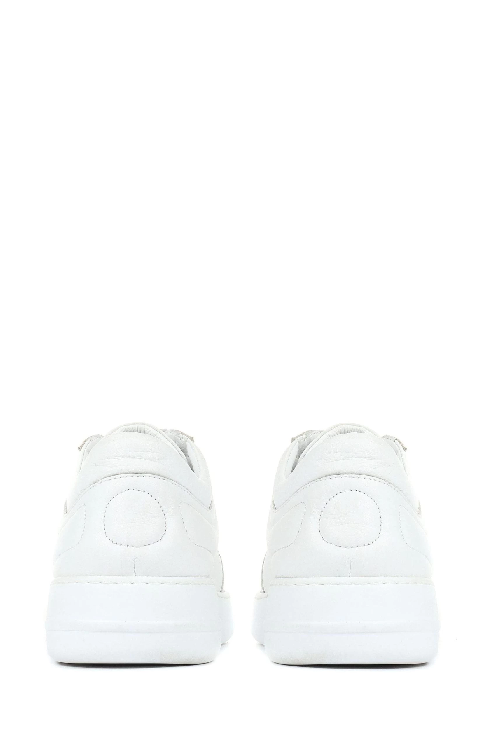 Jones Bootmaker Alani White Leather Platform Trainers 5 Jones Bootmaker Alani White Leather Platform Trainers - Image 3